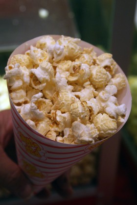 A cone of yummy popcorn